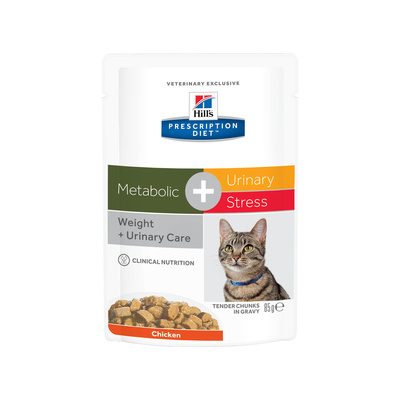 Hill's Prescription Diet Metabolic+Urinary Stress влажный диетический корм для кошек для поддержания веса и здоровья мочевыводящих путей
