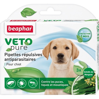 Beaphar биокапли от паразитов для щенков, 3 пипетки, VETO pure