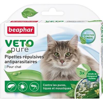 Beaphar капли Био от блох для кошек, 3 пипетки