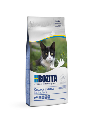 Корм Bozita для активных кошек, с курицей, рисом и мясом лося, Outdoor&Active 30/20