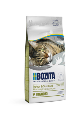 Корм Bozita super premium для домашних и стерилизованных кошек с курицей и рисом, Indoor&Sterilised 32/14