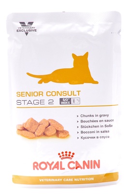 Royal Canin (вет. консервы) паучи для кастрированных котов и кошек старше 7 лет, Senior Consult Stage 2