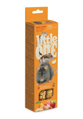 Little One Палочки для хомяков, крыс, мышей и песчанок с фруктами и орехами