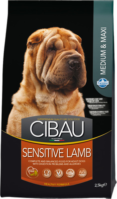 Farmina Cibau Sensitive Lamb & Rice Medium&Maxi корм для собак средних и крупных пород для чувствит. пищеварения, ягненок
