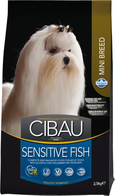 Farmina Cibau Sensitive Fish Mini корм для мелких пород с чувствит пищеварением рыба