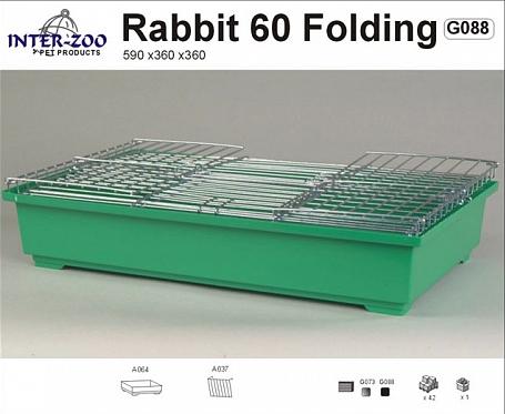 Клетка G-073 RABBIT 60 ZINK FOLDING (580х380х340) складная