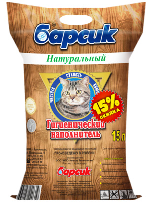 Барсик натуральный древесный наполнитель