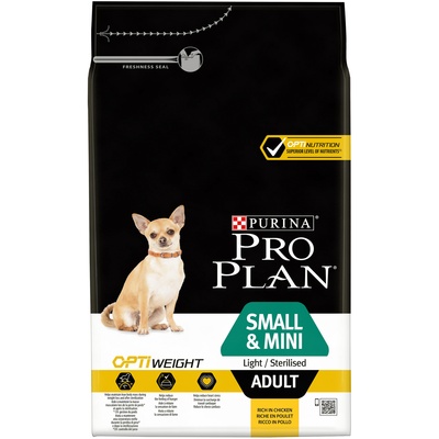 Корм Purina Pro Plan для взрослых собак мелких пород, склонных к избыточному весу, и/или стерилизованных взрослых собак, Adult Light Small&Mini