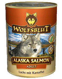 Консервы Wolfsblut (Волчья кровь) Alaska Salmon Adult (Аляскинский лосось для взрослых) Лосось 395гр