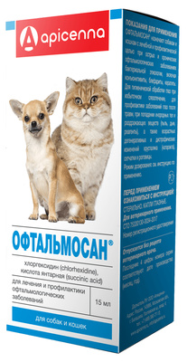 Apicenna офтальмосан глазные капли 15мл