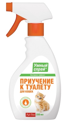 Apicenna умный Спрей приучение к туалету для кошек 200мл