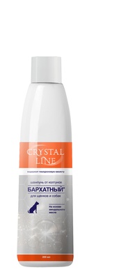 Apicenna бархатный шампунь от колтунов для длинношерстных собак и щенков Crystal lineApicenna