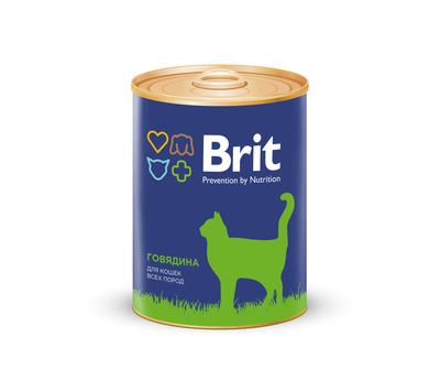 Brit Premium консервы для кошек, с говядиной