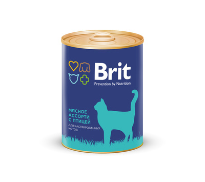 Brit Premium консервы для стерилизованных кошек: мясное ассорти с птицей
