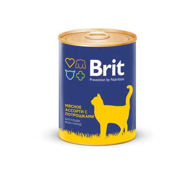 Brit Premium консервы для кошек: мясное ассорти с потрошками