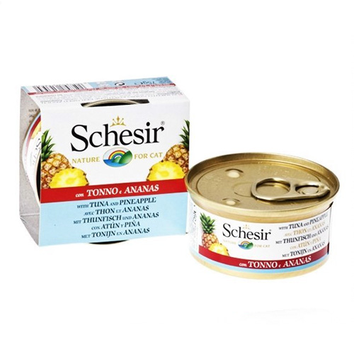 Schesir консервы для кошек с тунцом, ананасами и рисом