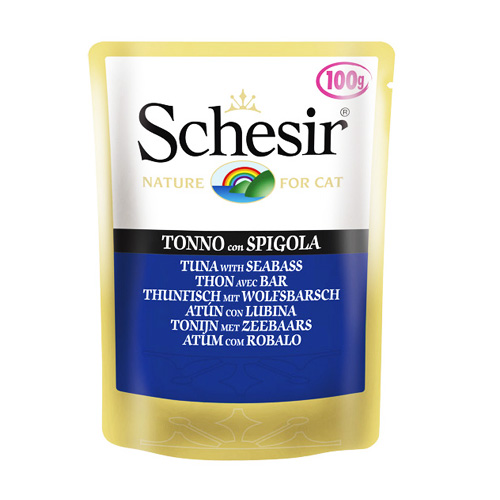 Schesir паучи для кошек с тунцом и окунем