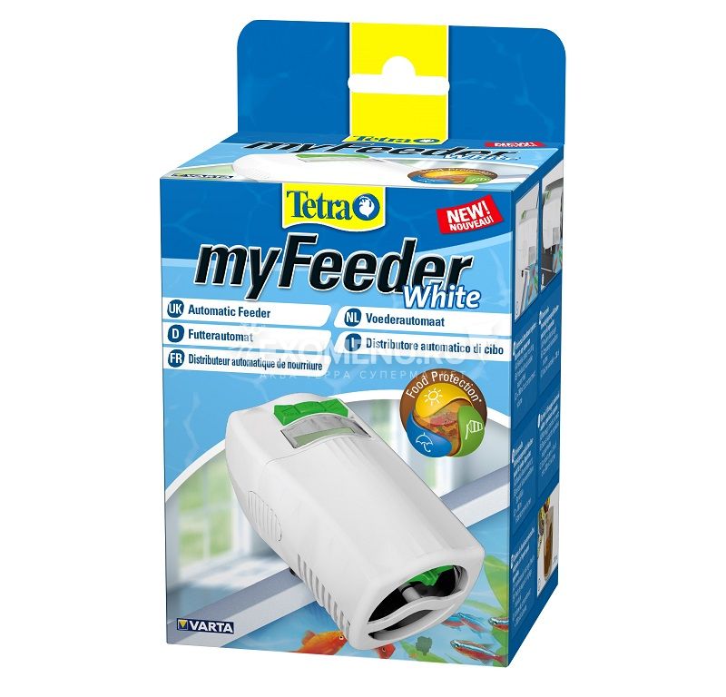 Автокормушка  Tetra myFeeder Белая для всех типов аквариумов, батарейки (2 шт)в комплекте