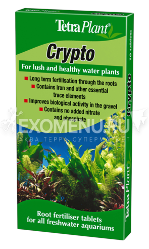 Удобрение  для подкормки корней Tetra Plant Сrypto-Dunger 10 таб. упаковка