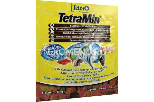 Основной корм для всех видов рыб (пакет) Tetra Min 12g хлопья