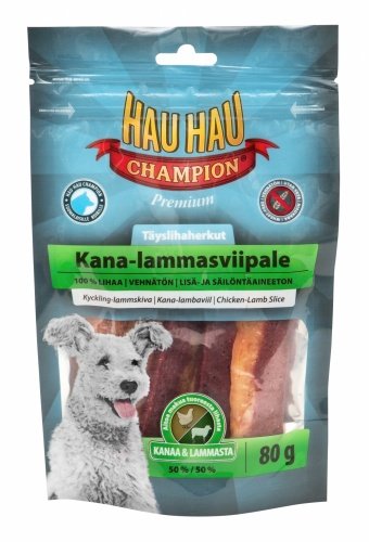HAU-HAU Лакомство для собак Ломтики курицы с бараниной Champion Chicken-Lamb Slice