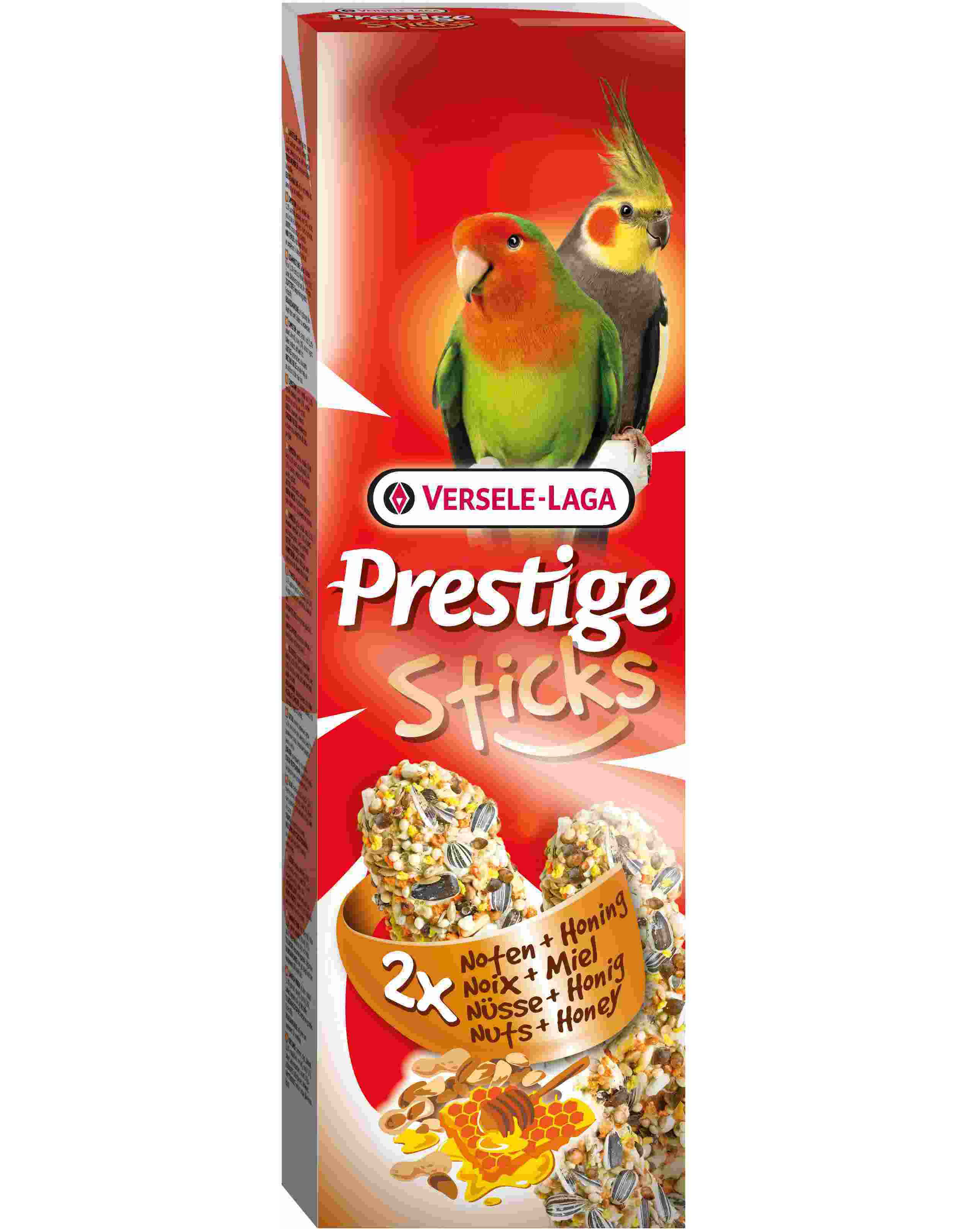 Prestige палочки для средних попугаев с орехами и медом 2х70 г