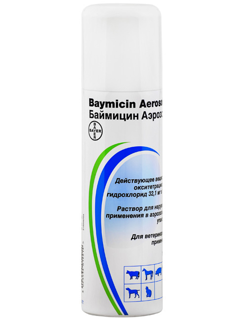 Bayer Baymicin Баймицин аэрозоль антибактериальный 140 г арт 18826