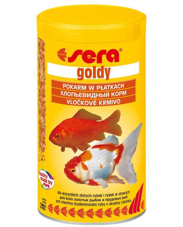 Sera Goldy хлопьевидный корм для золотых рыбок