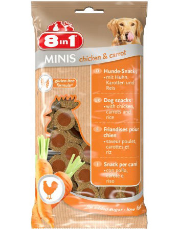 8in1 Minis Chicken&Carrot Минис Курица и морковь с рисом 100гр арт 122722