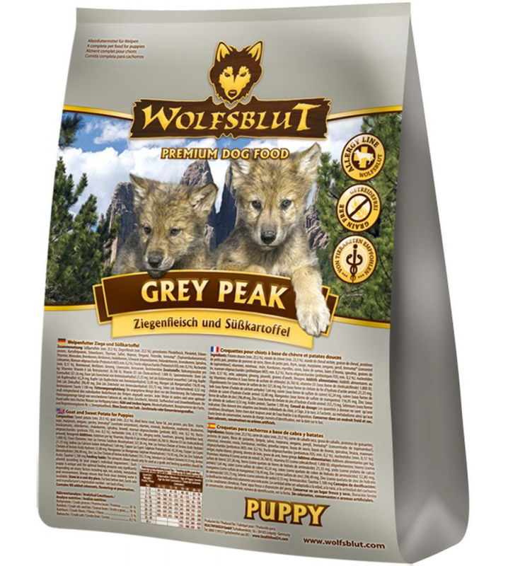 Wolfsblut GREY PEAK PUPPY корм для щенков Бурская коза и батат