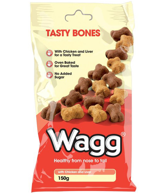 Wagg TASTY BONES лакомство для собак курица/печень 150гр