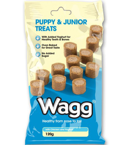 Wagg PUPPY&JUNIOR TREATS лакомство для щенков курица/йогурт 120гр