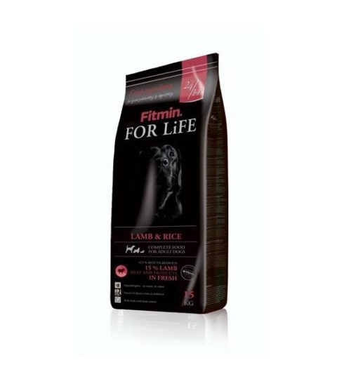 FITMIN For Life Adult Сухой гипоаллергенный корм для взрослых собак всех пород с ягненком и рисом All Breeds Lamb Rice