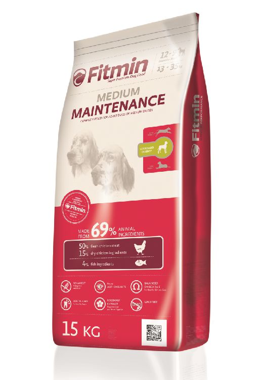 FITMIN Сухой корм для взрослых сoбaк средних пoрoд с птицей Medium Maintenance