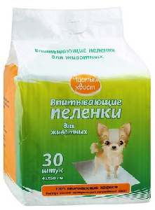 Чистый хвост впитывающие пеленки для животных 30шт