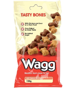 Wagg TASTY BONES лакомство для собак курица/печень 150гр