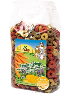 JR FARM Лакомство для грызунов Овощные колечки 200гр 03357