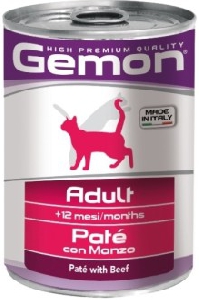 Gemon Cat консервы для кошек паштет говядина 400г