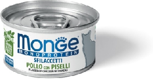 Monge Cat Monoprotein хлопья для кошек из курицы с горошком 80г