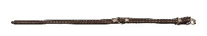 Ошейник кожаный, 1 слой, 33-39см х 1,6см
