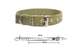 Ошейник брезентовый, 2 слоя, 35-45 х 2см