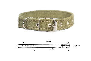 Ошейник брезентовый, 2 слоя, 45-57 х 2,5см