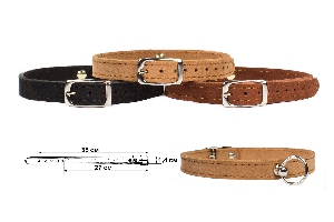 Ошейник, мягкая кожа, 27-35 х 1,4см