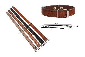 Ошейник, мягкая кожа, 34-44 х 2см