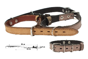 Ошейник, мягкая кожа, 35-46 х 2,5см