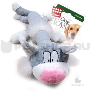 Игрушка для собак "Кот с пищалкой"