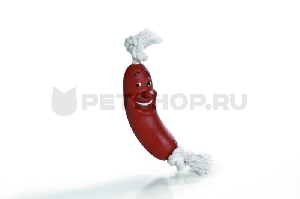 Игрушка для собак "Сосиска на верёвке", 25 см