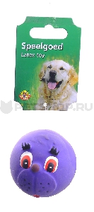 Игрушка для собак "Мяч с мордочкой животных", 7см