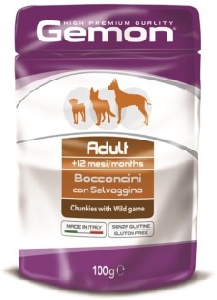 Gemon Dog Pouch паучи для собак кусочки дичи 100г