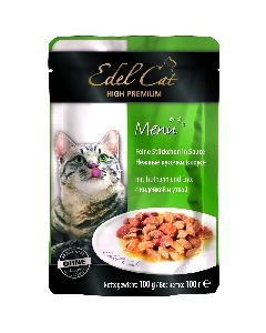 Edel Cat Паучи Кусочки в желе с индейкой и уткой